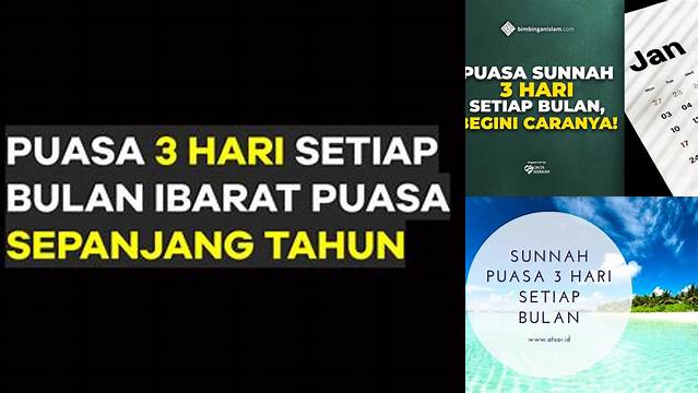 Puasa 3 Hari Setiap Bulan
