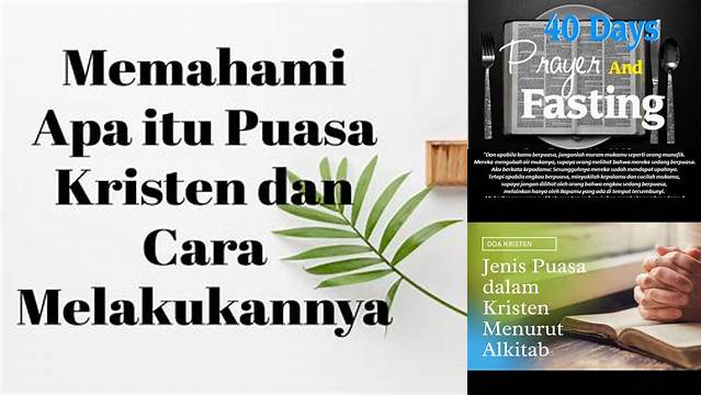 Puasa Dalam Kristen