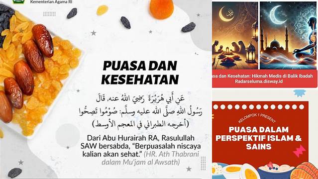 Puasa Dan Kesehatan Dalam Islam