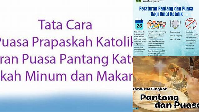 Puasa Dan Pantang Katolik