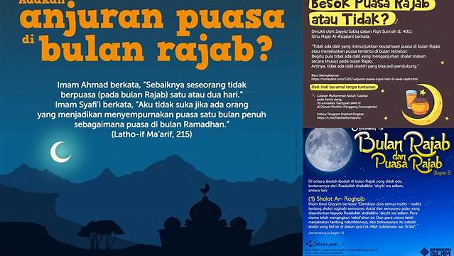 Inilah 9 Hal Penting tentang Puasa di Bulan Rajab untuk Sambut Idul Fitri