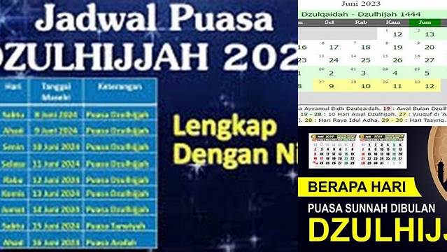 Puasa Dzulhijjah Tanggal Berapa