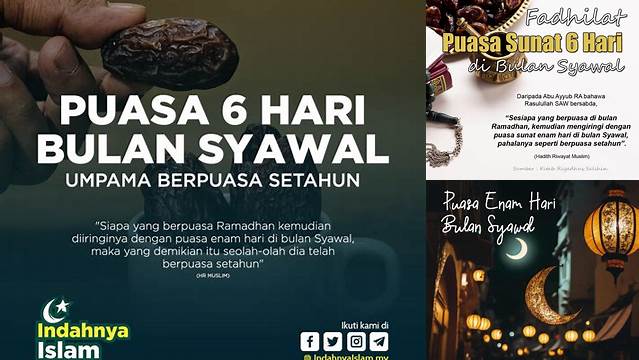 10 Hal Penting tentang puasa enam hari di bulan Syawal setelah Idul Fitri