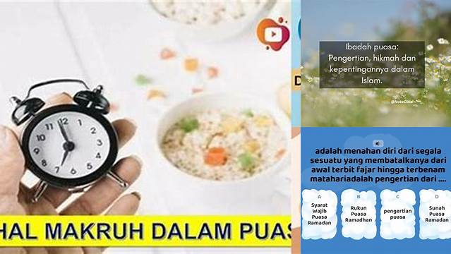 Puasa Makruh Contohnya