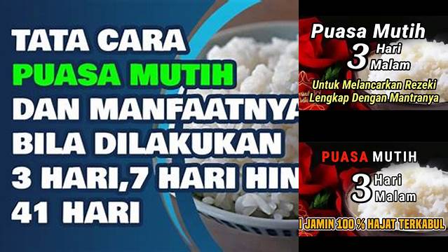 Puasa Mutih 3 Hari