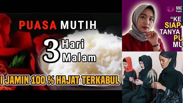 Puasa Mutih 3 Hari Untuk Hajat