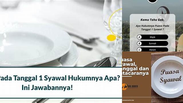 Puasa Pada Tanggal 1 Syawal Hukumnya