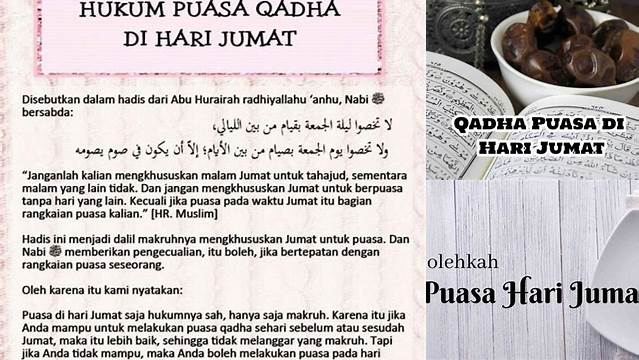 Puasa Qadha Hari Jumat