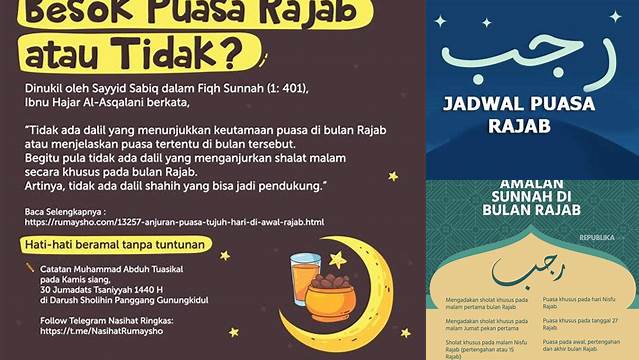 Inilah 9 Hal Penting tentang Puasa Sunnah Bulan Rajab berapa hari untuk Sambut Idul Fitri