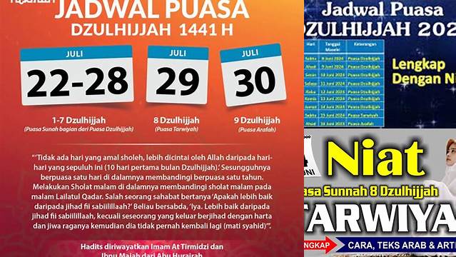 Puasa Tanggal 8 Dzulhijjah