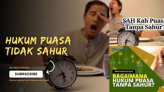 Puasa Tidak Sahur Apakah Sah