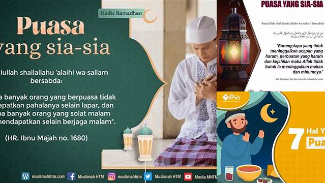Puasa Yang Sia Sia
