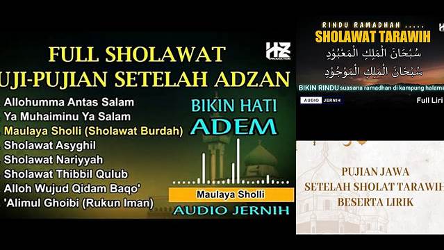 Pujian Setelah Sholat Tarawih