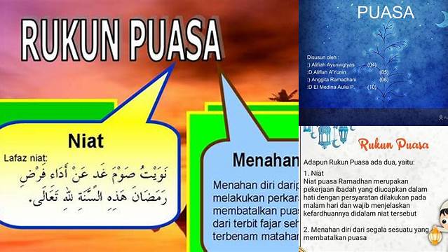 Rukun Dan Syarat Puasa