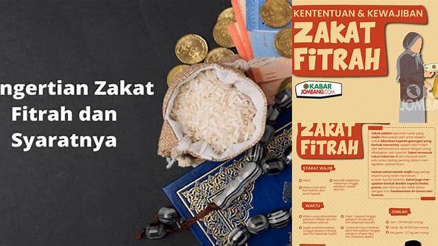 Salah Satu Ketentuan Zakat Fitrah Adalah