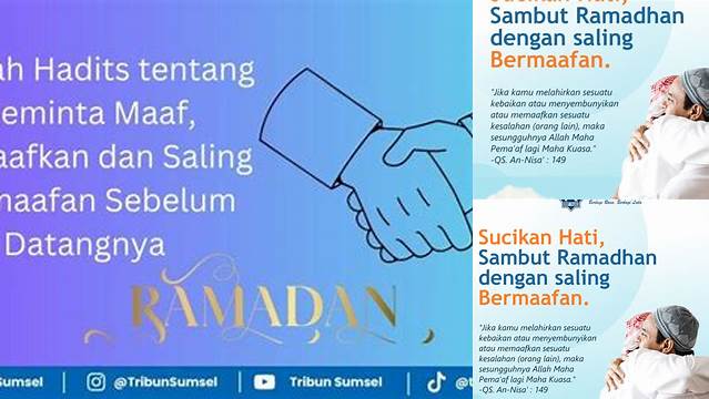 Ketahui 10 Hal Penting tentang saling bermaafan sebelum ramadhan menuju Idul Fitri