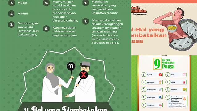 Sebutkan 3 Hal Yang Membatalkan Puasa