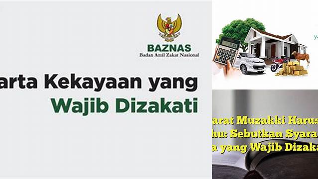 Sebutkan Harta Yang Wajib Dizakati