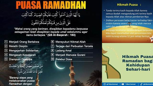 Sebutkan Hikmah Berpuasa