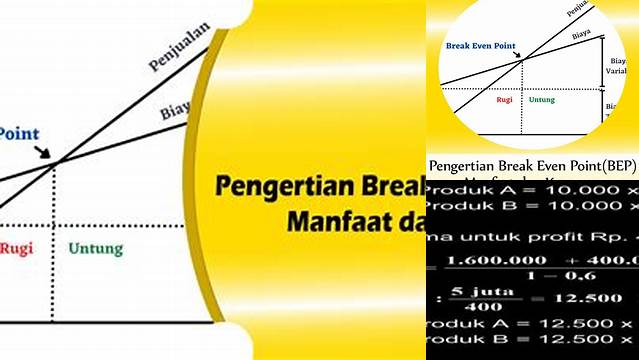 Temukan Manfaat Break Even Point yang Jarang Diketahui