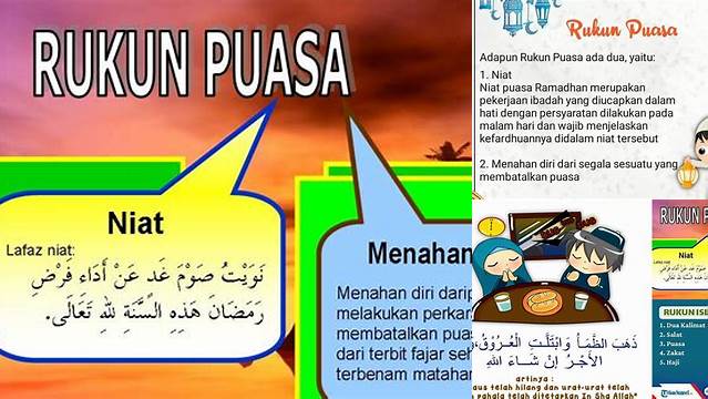 10 Hal Penting tentang sebutkan rukun puasa ramadhan agar Idul Fitri Lebih Bermakna