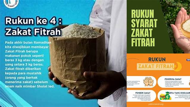 Sebutkan Rukun Rukun Zakat Fitrah