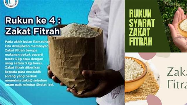 Sebutkan Rukun Zakat Fitrah