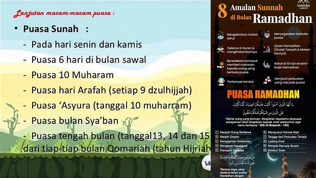 Sebutkan Sunah Puasa
