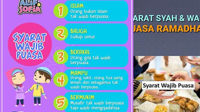 Sebutkan Syarat Syarat Wajib Puasa