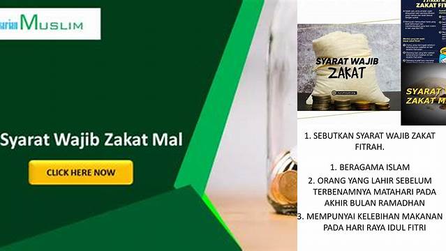 Sebutkan Syarat Zakat Mal