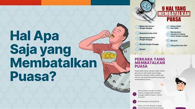 Sebutkan Yang Membatalkan Puasa