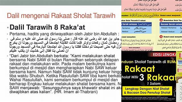 Shalat Tarawih 8 Rakaat 4 Salam