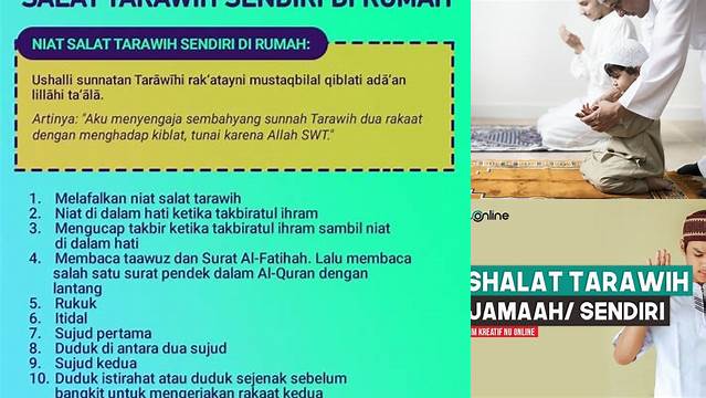 Sholat Tarawih Dirumah Sendiri