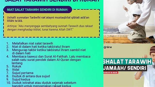 Sholat Tarawih Dirumah Sendiri