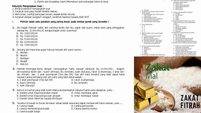 Soal Tentang Zakat