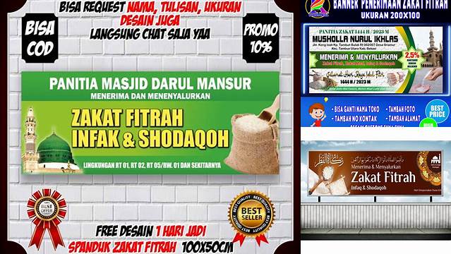 Spanduk Zakat Fitrah