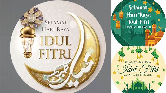 Stiker Idul Fitri Bulat