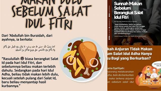 Sunnah Makan Sebelum Shalat Idul Fitri