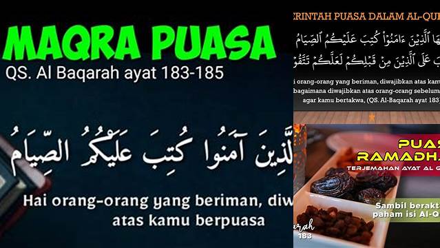 Surat Albaqoroh Tentang Puasa