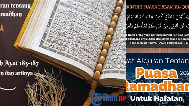 Inilah 8 Hal Penting tentang Surat Alquran Tentang Puasa Ramadhan Jelang Idul Fitri