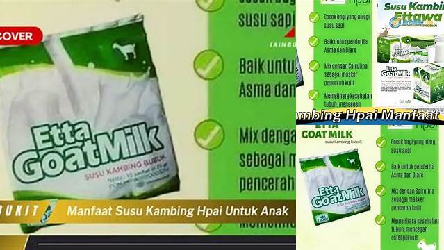 Manfaat Susu Kambing HPAI yang Jarang Diketahui