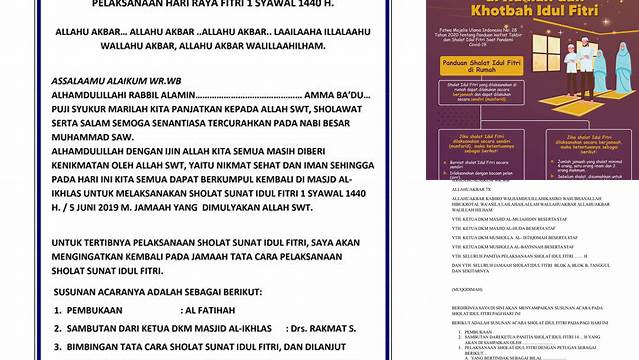 Susunan Acara Sholat Idul Fitri