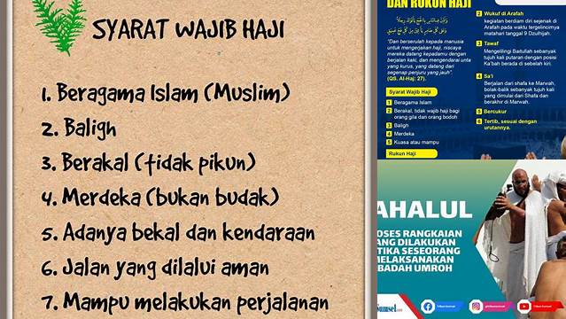 Syarat Sah Haji Adalah