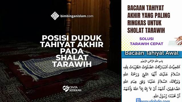 Tahiyat Akhir Sholat Tarawih