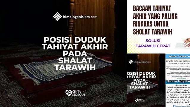 Tahiyat Akhir Tarawih