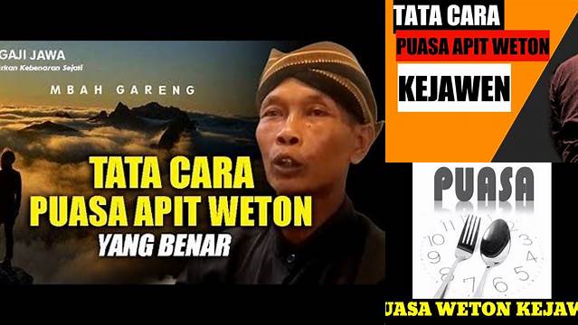 Tata Cara Puasa Weton 3 Hari