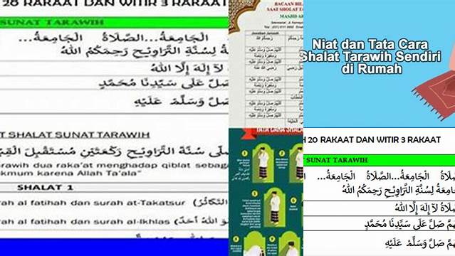 Tata Cara Shalat Tarawih 23 Rakaat