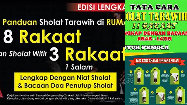 Tata Cara Shalat Tarawih 8 Rakaat