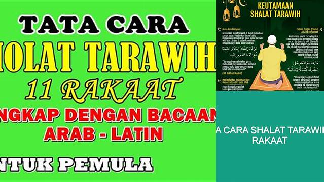 Tata Cara Tarawih 11 Rakaat