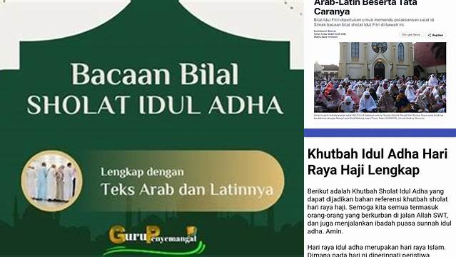 Teks Latin Bacaan Bilal Idul Adha